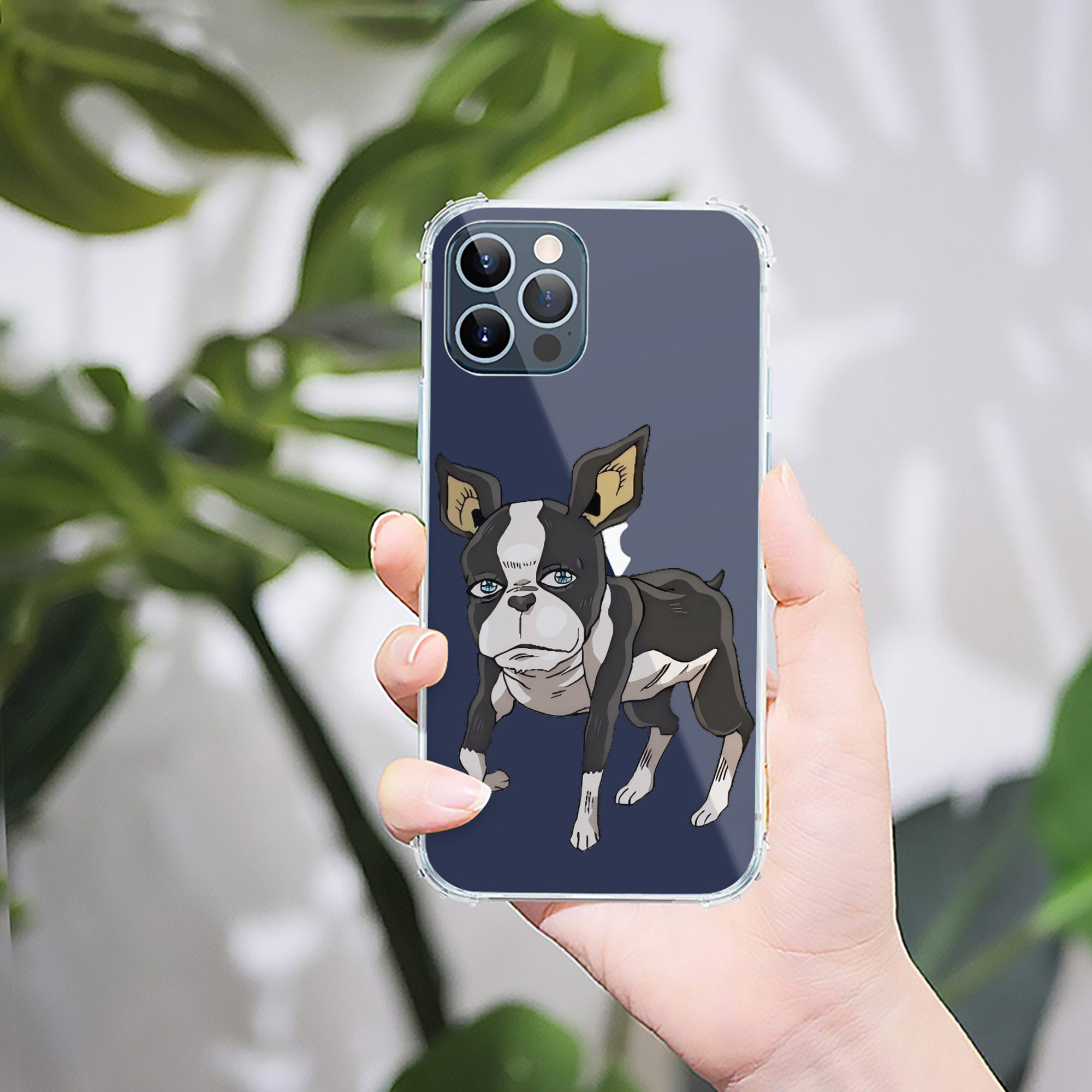 （画像用） ジョジョの奇妙な冒険 イギー JoJo's Bizarre Adventure Iggy 【iPhone 12シリーズ対応】透明スマホケース（クリアソフトケース）